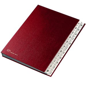Classificatore alfabetico A/Z - 640D - 24x34 cm - rosso - Fraschini - immagine 1