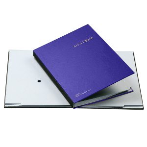 Libro firma - 14 intercalari - 24x34 cm - blu - Fraschini - immagine 1