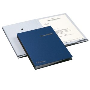 Libro firma - 18 intercalari - 24x34 cm - blu - Fraschini - immagine 1