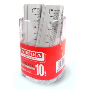 Barattolo 15 righelli - 10cm - alluminio - Arda - immagine 1