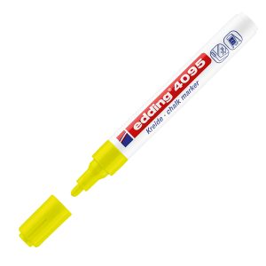 Marcatore gesso liquido 4095 - giallo fluo - punta tonda da 2,00-3,00mm - Edding - immagine 1