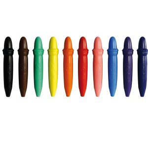 Pastelli cera super - lunghezza 7,5mm con Ø 11mm - colori assortiti - Giotto bebe - astuccio 10 superpastelloni - immagine 2