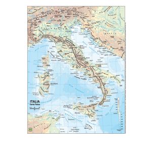 Carta geografica Italia - scolastica - plastificata - 29,7 x 42 cm - Belletti - immagine 1