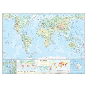 Carta geografica Mondo - scolastica - murale - Belletti - immagine 1