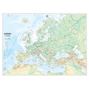 Carta geografica Europa - scolastica - murale - Belletti - immagine 1