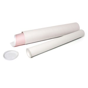 Tubo portadisegni - diametro 6 cm - H 74 cm - cartone - bianco - IKona+ - immagine 1