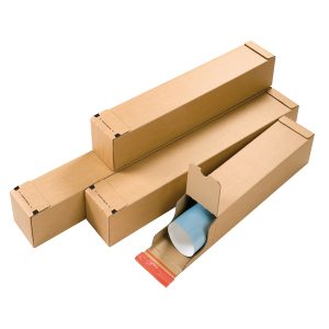 Tubo postale CP 072 - doppio strip - 61 x 10,8 x 10,8 cm - cartone ondulato - avana - ColomPac - immagine 1