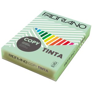 Carta Copy Tinta - A4 - 80 gr - colore tenue acquamarina - Fabriano - conf. 500 fogli - immagine 1