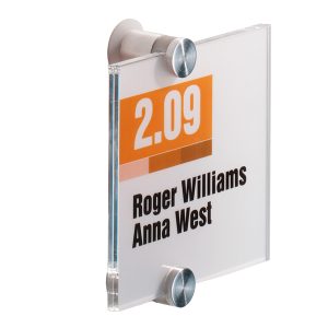 Targa per porte/pareti Crystal Sign - 10,5 x 10,5 cm - Durable - immagine 1