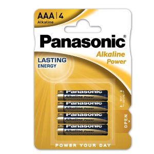 Pila Ministilo AAA - 1,5V - alcalina - Panasonic - blister 4 pezzi - immagine 1