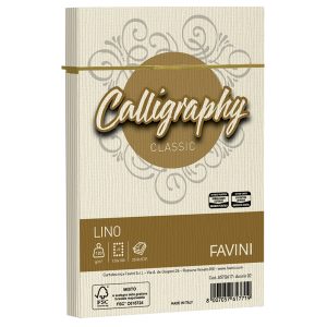 Buste Calligraphy Lino - 120 x 180 mm - 120 gr - avorio 02 - Favini - conf. 25 pezzi - immagine 1