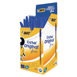 Penna sfera Cristal® - punta fine 0,8 mm - blu - Bic - conf. 50 pezzi - immagine 1