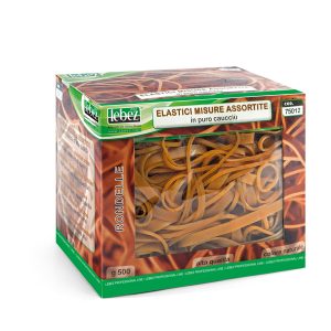 Elastici - misure assortite - 500 gr - caucciù - avana - Lebez - immagine 1