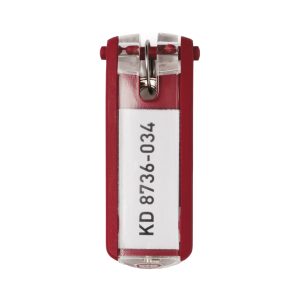 Portachiavi Key Clip - rosso - Durable - conf. 6 pezzi - immagine 1