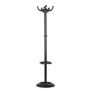 Appendiabiti Jolly - con portaombrelli - 8 posti - 168 x 40 cm - nero - Unisit - immagine 1