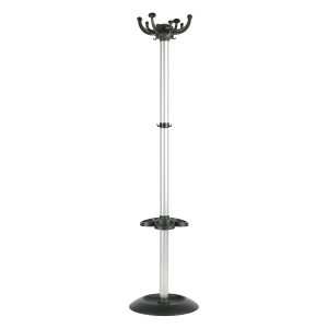 Appendiabiti Jolly - con portaombrelli - 8 posti - 168 x 40 cm - nero/grigio - Unisit - immagine 1