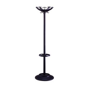 Appendiabiti - con portaombrelli - 5 posti - 168 x 46 cm - nero - Unisit - immagine 1