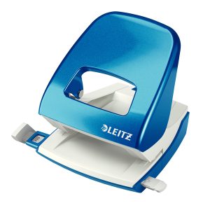 Perforatore 5008 New NeXXt WOW - passo 8 cm - max 30 fogli - 2 fori - blu metallizzato - Leitz - immagine 1