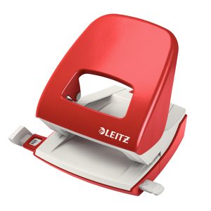 Perforatore 5008 - passo 8 cm - max 30 fogli - 2 fori - rosso - Leitz - immagine 1