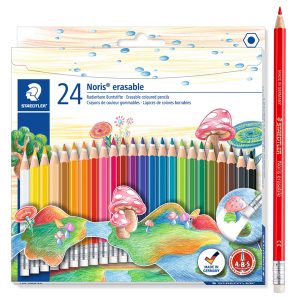 Pastelli colorati Noris cancellabile 144 50 - cancellabili - colori assortiti  - Staedtler - astuccio 24 pezzi - immagine 1