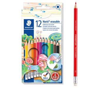 Matite colorate Noris 144 - cancellabili - colori assortiti - Staedtler - astuccio 12 pezzi - immagine 1
