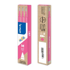Refill a sfera Frixionball - punta 0,7mm - rosa - Pilot - conf. 3 pezzi - immagine 1