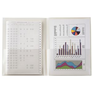 Cartelline con tasche Poli 300 - PPL - buccia - 21x29,7 cm - trasparenti - Sei Rota - conf. 5 pezzi - immagine 1