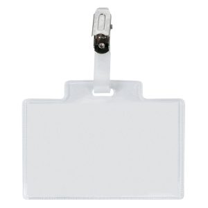 Portanome Pass 3 M - clip in metallo - senza cartoncino - 9,5 x 6 cm - Sei Rota - conf. 100 pezzi - immagine 1