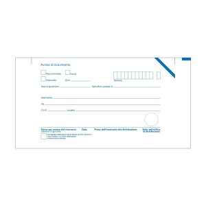 Cartolina raccomandata A/R - con adesivo rimovibile - 10 x 20cm - Edipro - conf. 100 cartoline - immagine 2