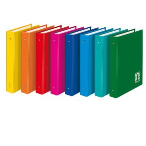Raccoglitore One Color - A5 - 18 x 22 cm - dorso 3 cm - 4 anelli 25 mm - colori assortiti - Blasetti - immagine 1