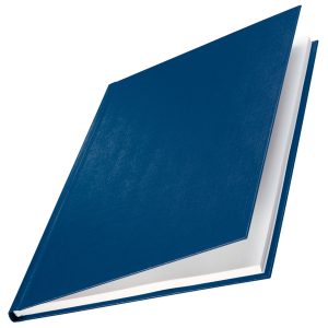 Copertine Impressbind - rigide - 3,5 mm - finitura lino - blu - Leitz - scatola 10 pezzi - immagine 1