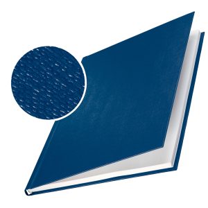 Copertine Impressbind - rigide - 7 mm - finitura lino - blu - Leitz - scatola 10 pezzi - immagine 1