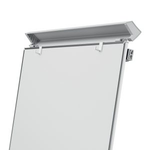 Lavagna portablocco Classic con ruote - 100 x 67,5 cm - bianco - Nobo - immagine 3