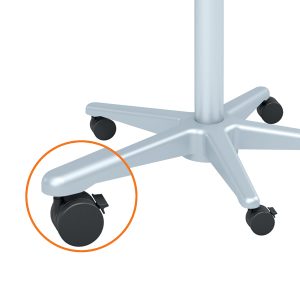 Lavagna portablocco Classic con ruote - 100 x 67,5 cm - bianco - Nobo - immagine 4