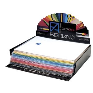 Cartoncino Cartacrea - 35x50cm - 220gr - colori assortiti - Fabriano - Expo 260 pezzi - immagine 1