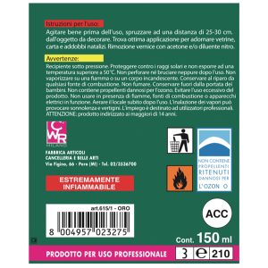 Vernice spray - 150ml - oro - DECO - immagine 2