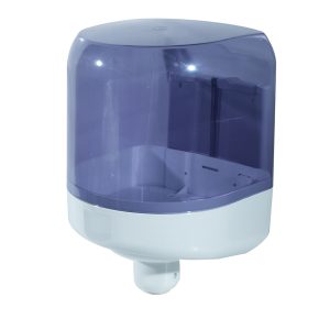 Dispenser asciugamani a spirale Prestige -  formato Maxi - 25,6x27,5x33,5 cm - bianco/azzurro trasparente - Mar Plast - immagine 1