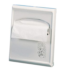 Dispenser per carta copriwater Mini - 23x5,5x29,5 cm - bianco - Mar Plast - immagine 1