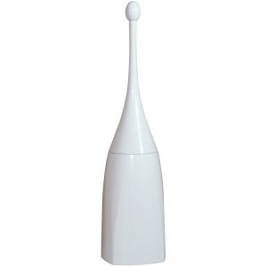 Portascopino per bagno - da terra - 12x12x48,5 cm - ABS -  bianco - Mar Plast - immagine 1