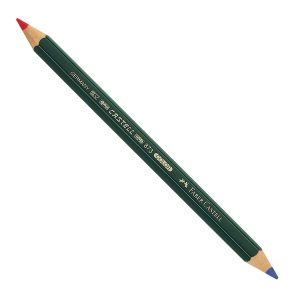 Matita bicolore grossa - rosso/blu - Faber Castell - immagine 1