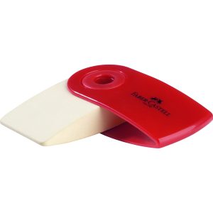 Gomma Sleeve Mini - 55x28x15mm - con custodia protettiva rossa e blu - Faber Castell - immagine 1