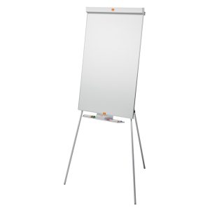 Lavagna portablocco Classic su treppiede - 100 x 67,5 cm - bianco - Nobo - immagine 1