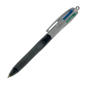 Penna a sfera a scatto 4 Colors Grip Pro - punta 1,0mm - nero, blu, rosso, verde  - Bic - immagine 1