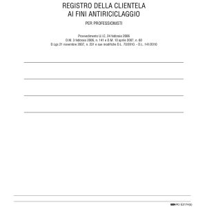 Registro antiriciclaggio per professionisti - 31 x 24cm - 46 fogli - Edipro - immagine 2
