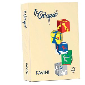 Carta Le Cirque - A3 - 80 gr - giallo pastello 100 - Favini - conf. 500 fogli - immagine 1