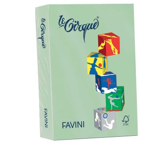 Carta Le Cirque - A3 - 80 gr - verde pastello 107 - Favini - conf. 500 fogli - immagine 1