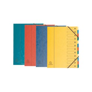 Classificatore numerico 1/12 Nature Future - 12 scomparti - 24x32 cm - colori assortiti - Exacompta - immagine 1