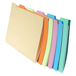 Cartelline con tacca per cartelle sospese - cassetto - 240 gr - 24x32 cm - Exacompta - conf. 6 pezzi - immagine 1