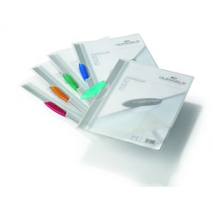 Cartelline con clip Swingclip - PPL - 22x31 cm - clip colorata - trasparente - Durable - conf. 5 pezzi - immagine 1