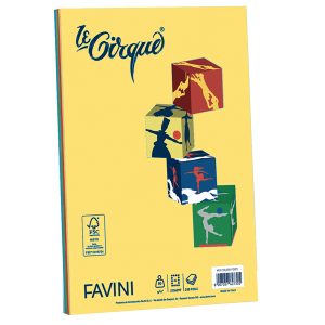 Carta Le Cirque - A4 - 80 gr - mix 4 colori intensi - Favini - conf. 200 fogli - immagine 1